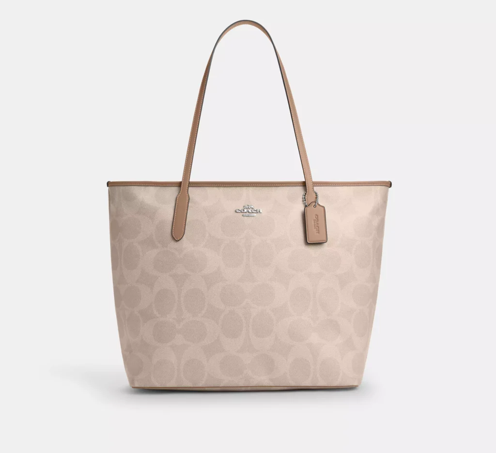 coach large city tite beige 1