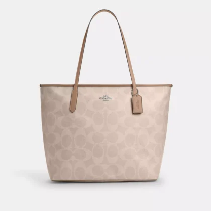 coach large city tite beige 1