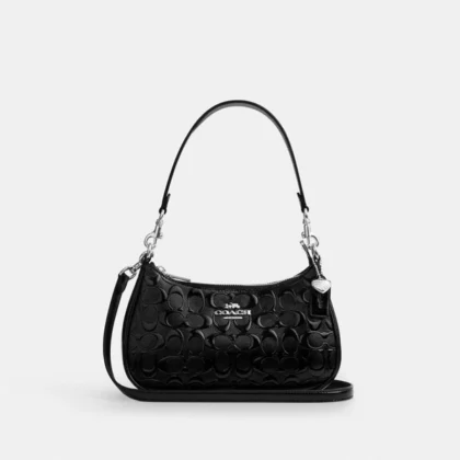 coach teri shoulder bag in signature leather